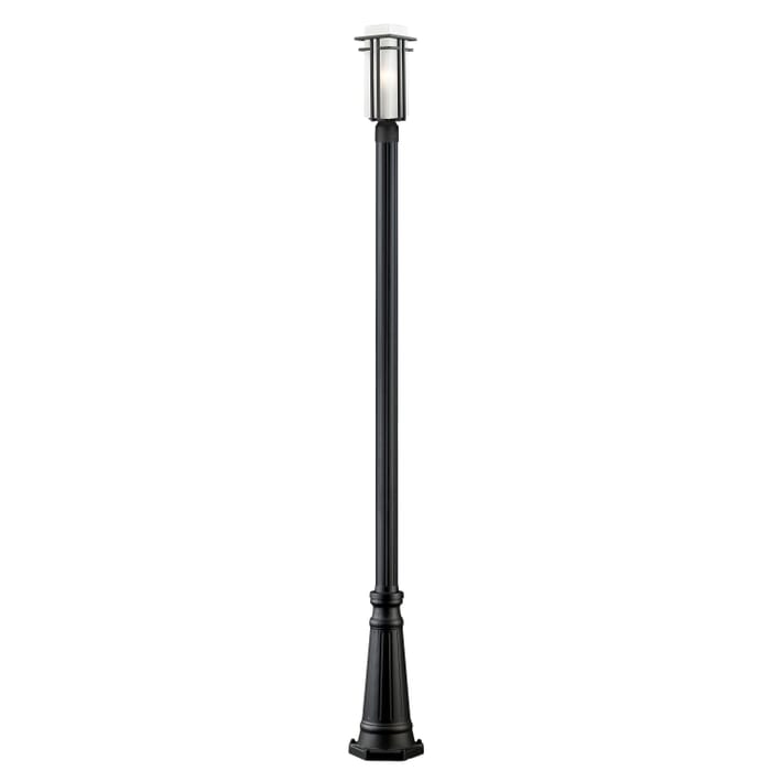 Z-Lite Abbey 1-Light Outdoor Post Mounted Fixture Light In Black Z-Lite Abbey 1-Light Outdoor Post Mounted Fixture Light In Black