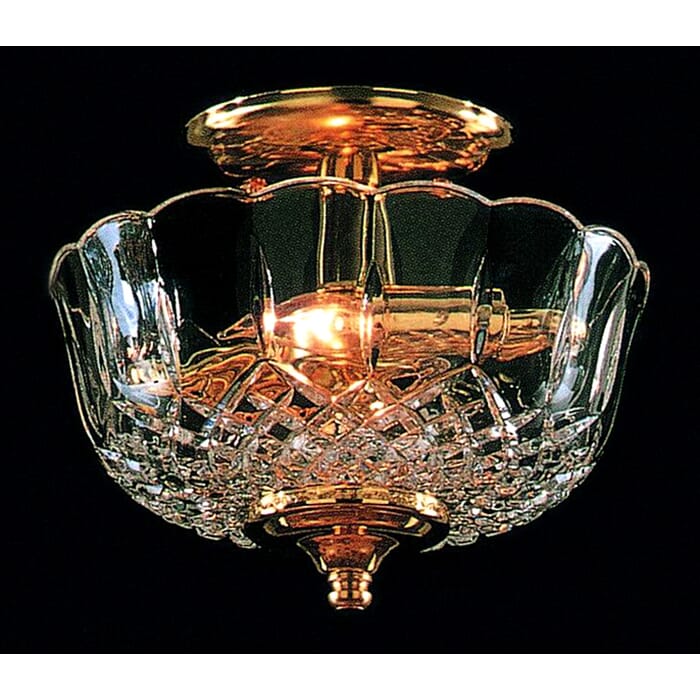 Crystorama 2-Light 9" Ceiling Light in Polished Brass Crystorama 2-Light 9" Ceiling Light in Polished Brass