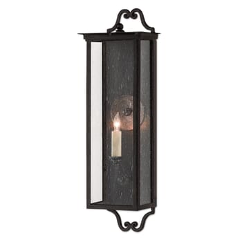 Currey & Company 24" Giatti Small Outdoor Wall Sconce in Midnight