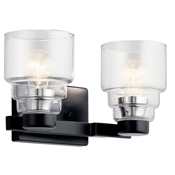 Vionnet 2-Light Bathroom Vanity Light in Black Vionnet 2-Light Bathroom Vanity Light in Black