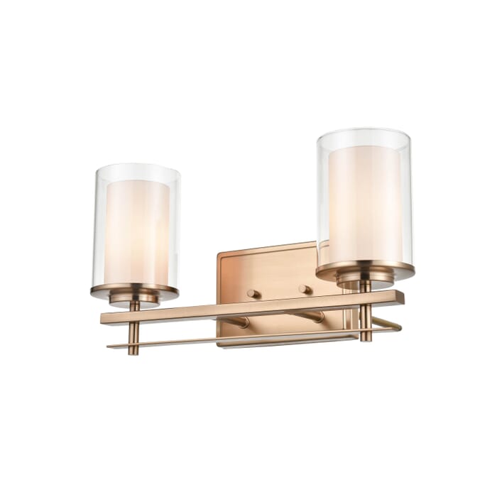Millennium 2-Light Wall Sconce in Modern Gold Millennium 2-Light Wall Sconce in Modern Gold