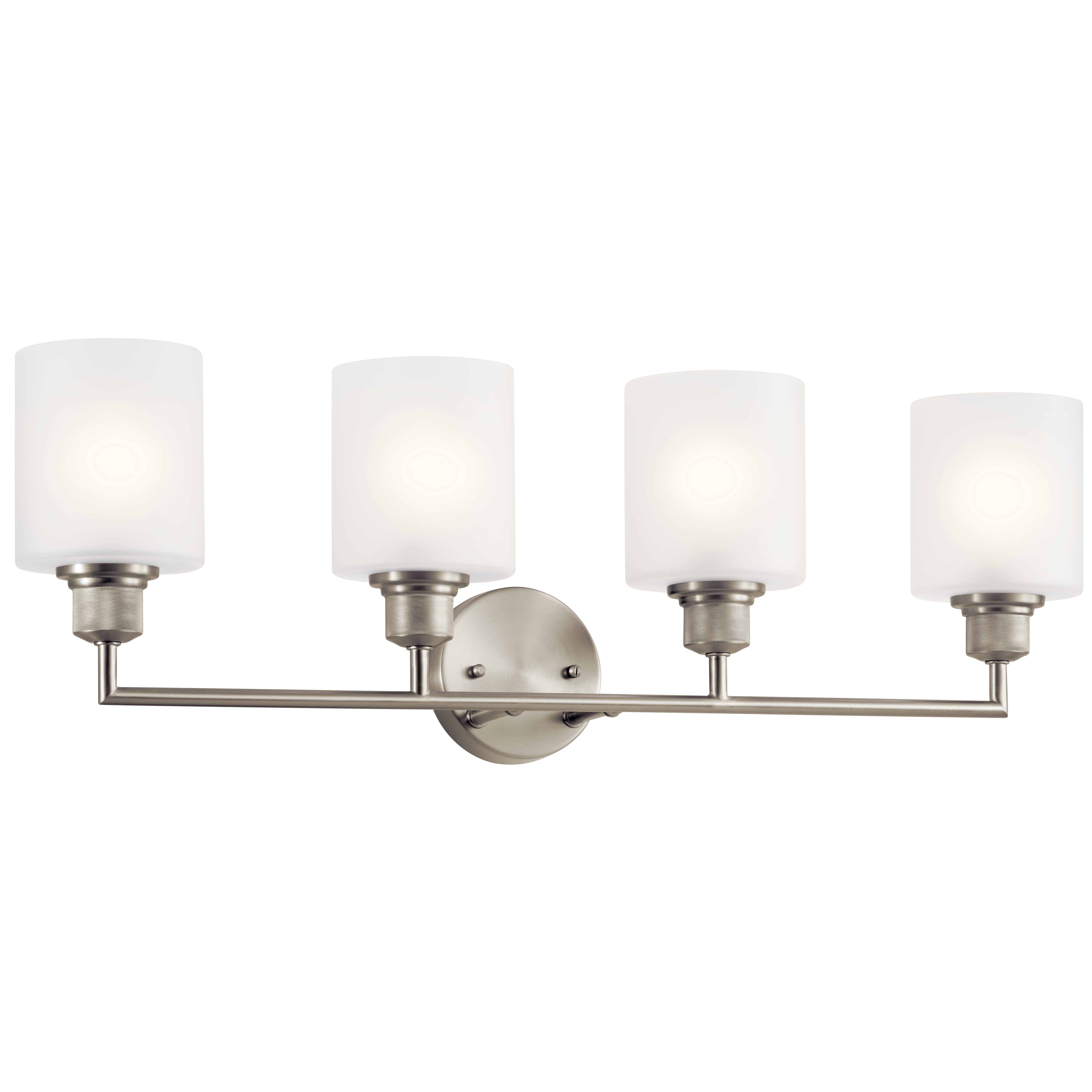 Kichler Lynn Haven 4 Light 30 Bathroom Vanity Light In Brushed Nickel Kichler Lynn Haven 4 Light 30 Bathroom Vanity Light In Brushed Nickel