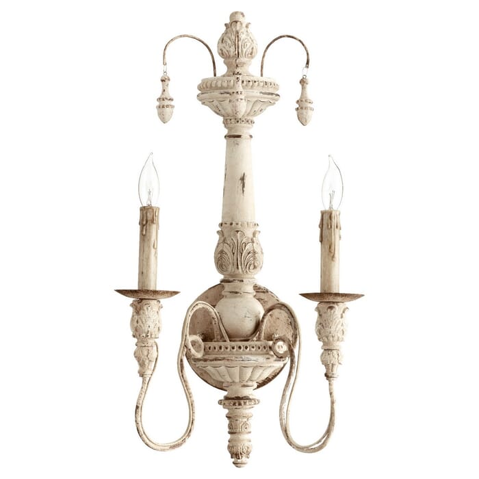Quorum Salento 2-Light 22" Wall Sconce in Persian White Quorum Salento 2-Light 22" Wall Sconce in Persian White