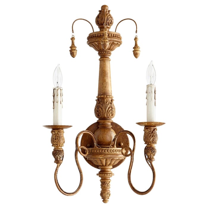 Quorum Salento 2-Light 22" Wall Sconce in French Umber Quorum Salento 2-Light 22" Wall Sconce in French Umber