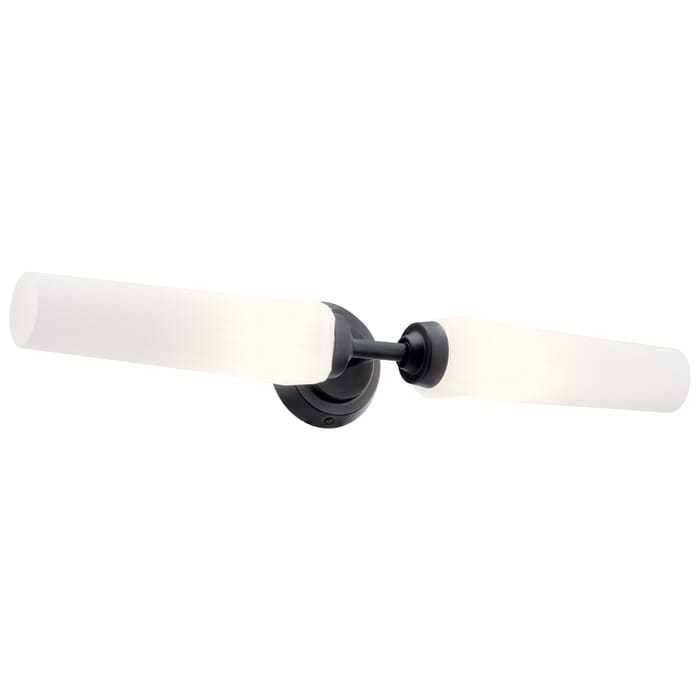 Kichler Lighting Truby 2-Light 26" Bathroom Vanity Light in Black Kichler Lighting Truby 2-Light 26" Bathroom Vanity Light in Black