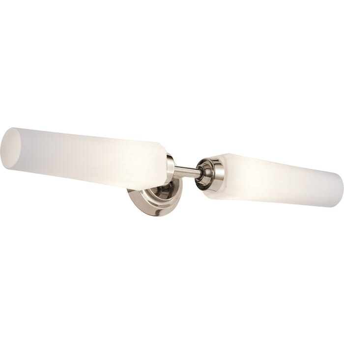 Kichler Lighting Truby 2-Light 26" Bathroom Vanity Light in Polished Nickel Kichler Lighting Truby 2-Light 26" Bathroom Vanity Light in Polished Nickel