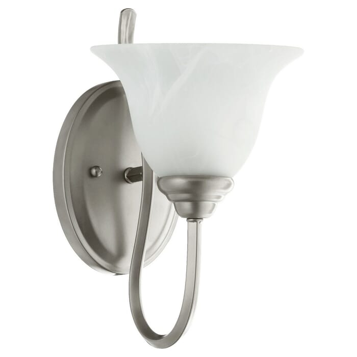 Quorum Spencer 12" Wall Sconce in Classic Nickel Quorum Spencer 12" Wall Sconce in Classic Nickel