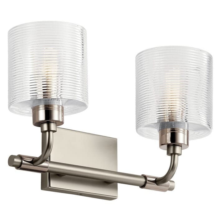 Kichler Lighting Harvan 2-Light 15" Bathroom Vanity Light in Satin Nickel Kichler Lighting Harvan 2-Light 15" Bathroom Vanity Light in Satin Nickel