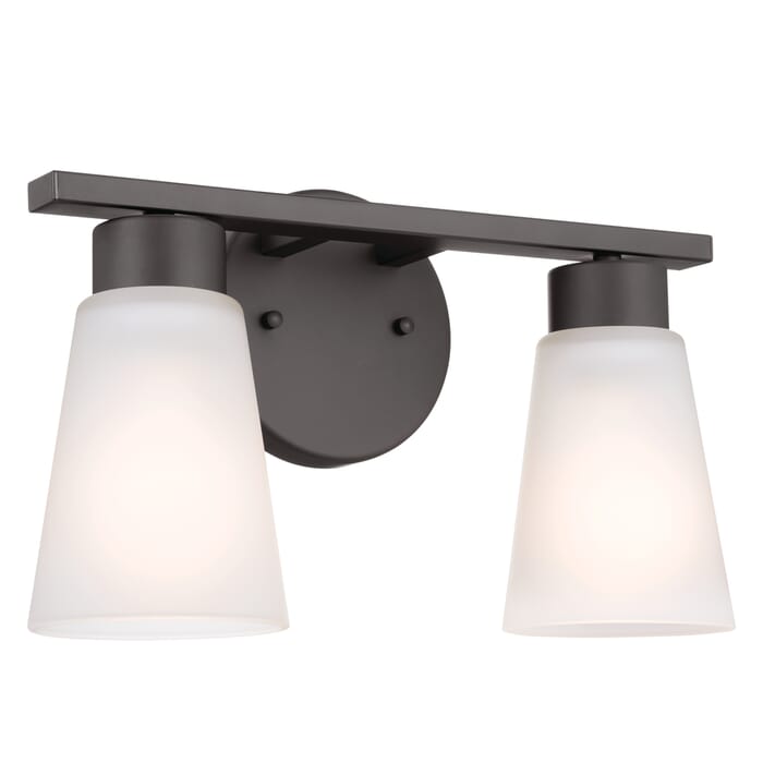 Kichler Lighting Stamos 2-Light Bathroom Vanity Light in Olde Bronze Kichler Lighting Stamos 2-Light Bathroom Vanity Light in Olde Bronze