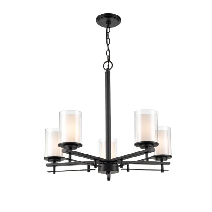 Millennium 5-Light Chandelier in Matte Black Millennium 5-Light Chandelier in Matte Black
