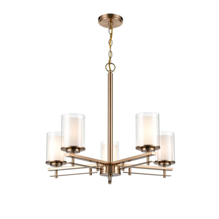 Millennium 5-Light Chandelier in Modern Gold Millennium 5-Light Chandelier in Modern Gold