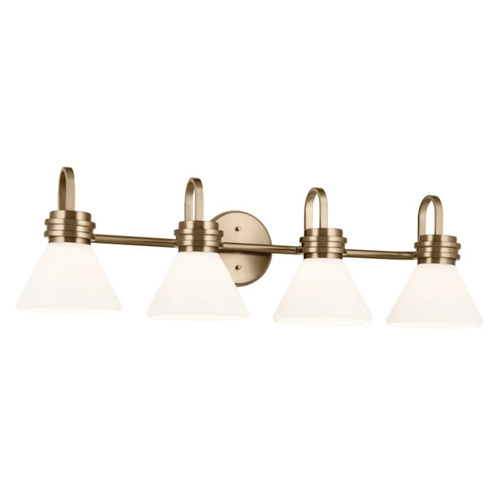 Farum 4-Light Bathroom Vanity Light in Champagne Bronze Farum 4-Light Bathroom Vanity Light in Champagne Bronze