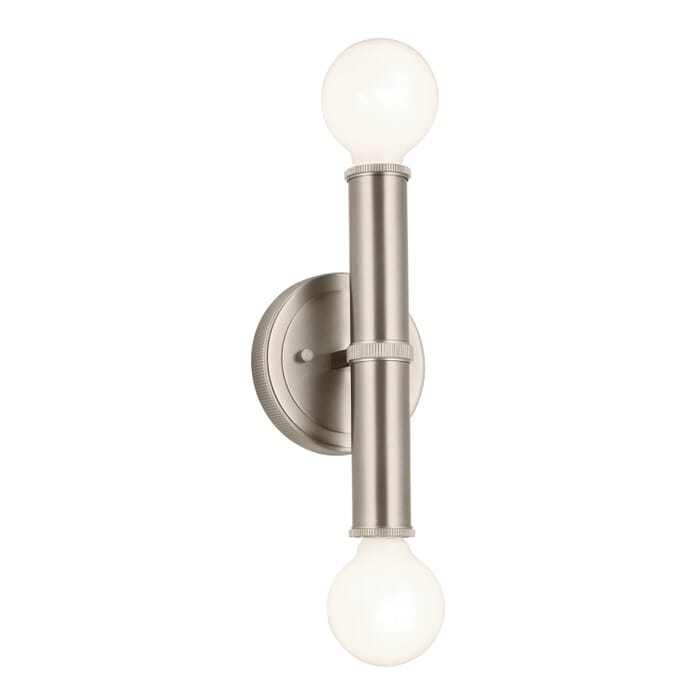 Torche 2-Light Wall Sconce in Brushed Nickel Torche 2-Light Wall Sconce in Brushed Nickel
