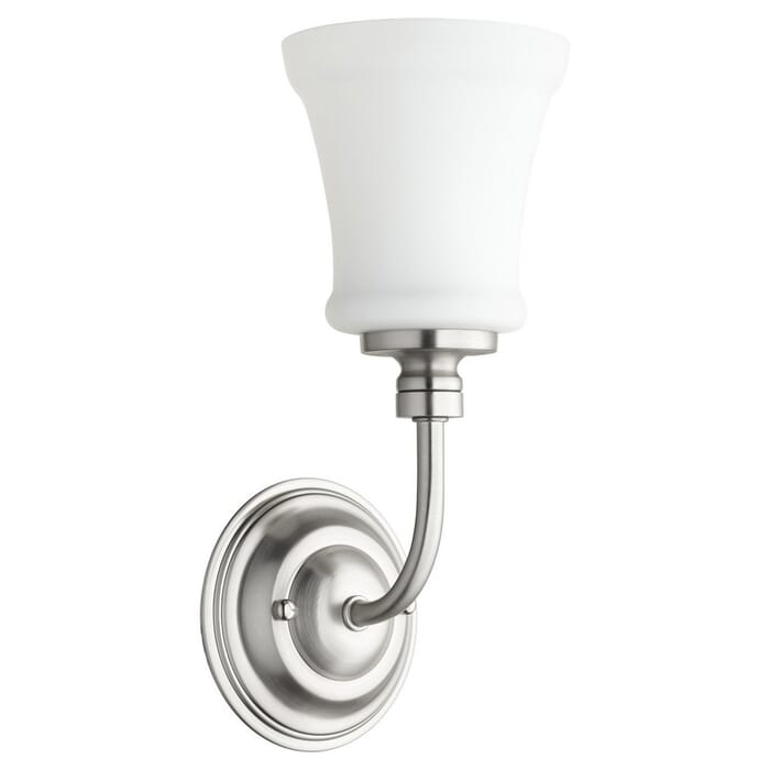 Quorum Rossington 13" Wall Sconce in Satin Nickel Quorum Rossington 13" Wall Sconce in Satin Nickel