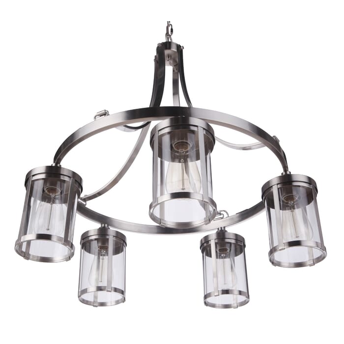 Craftmade Elliot 5-Light Chandelier in Brushed Polished Nickel Craftmade Elliot 5-Light Chandelier in Brushed Polished Nickel