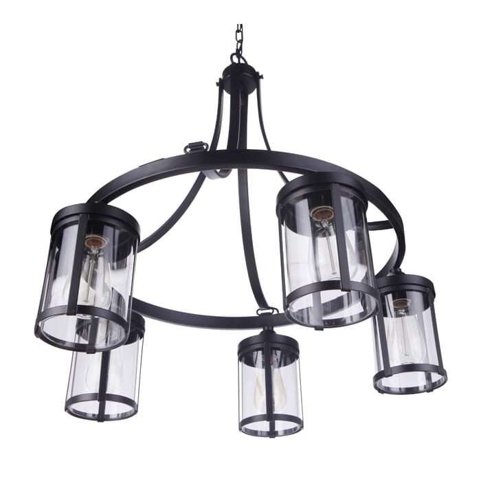 Craftmade Elliot 5-Light Chandelier in Flat Black Craftmade Elliot 5-Light Chandelier in Flat Black