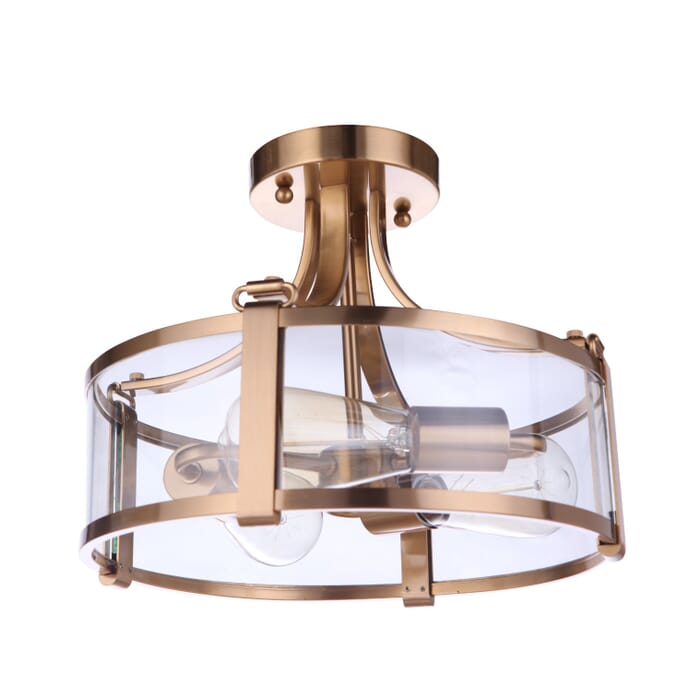 Craftmade Elliot 3-Light Ceiling Light in Satin Brass Craftmade Elliot 3-Light Ceiling Light in Satin Brass