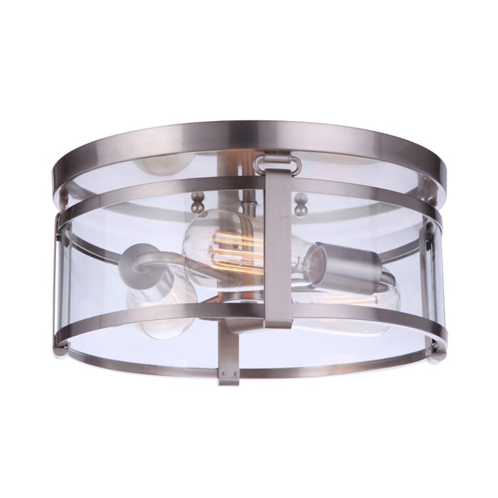 Craftmade Elliot 3-Light Ceiling Light in Brushed Polished Nickel Craftmade Elliot 3-Light Ceiling Light in Brushed Polished Nickel