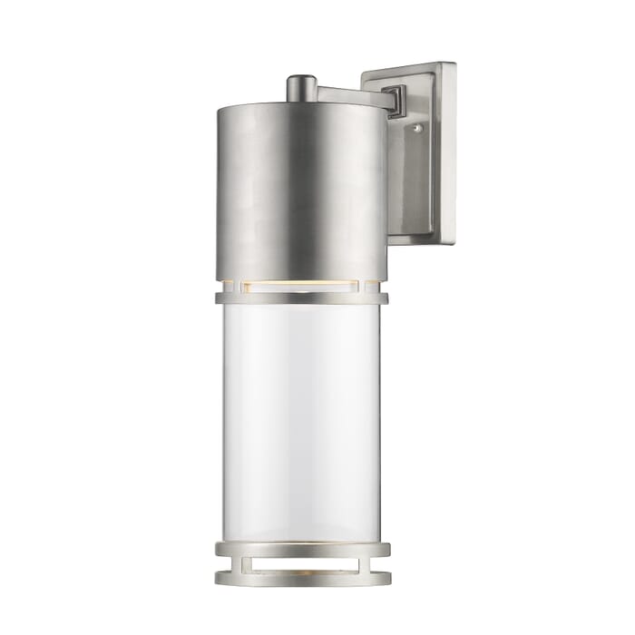 Z-Lite Luminata 1-Light Outdoor Wall Sconce In Brushed Aluminum Z-Lite Luminata 1-Light Outdoor Wall Sconce In Brushed Aluminum