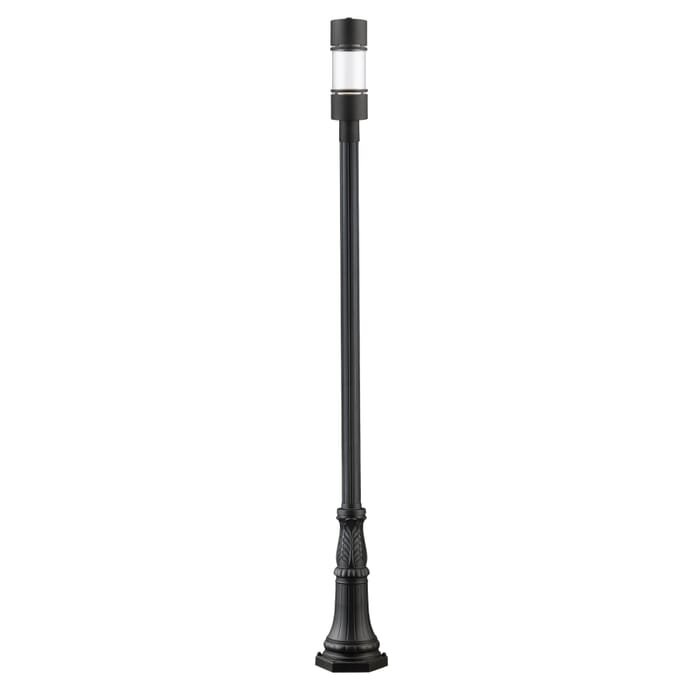 Z-Lite Luminata 1-Light Outdoor Post Mounted Fixture Light In Black Z-Lite Luminata 1-Light Outdoor Post Mounted Fixture Light In Black