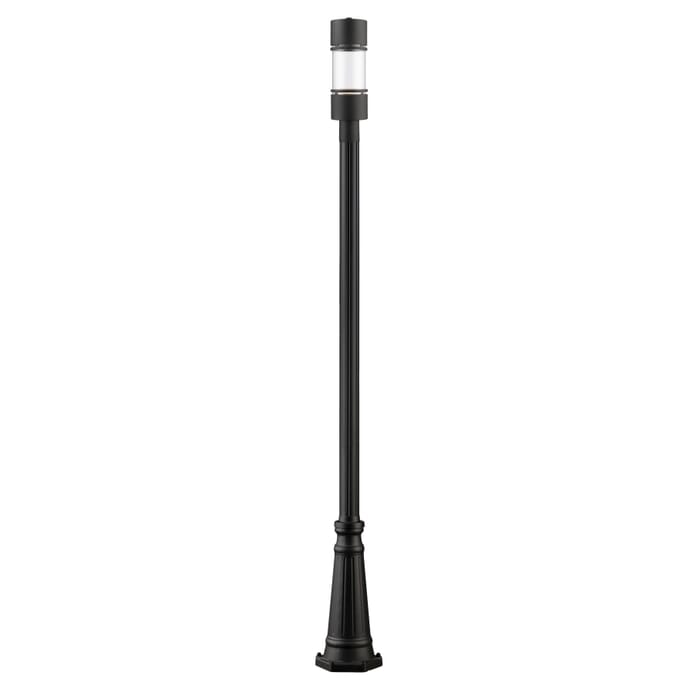 Z-Lite Luminata 1-Light Outdoor Post Mounted Fixture Light In Black Z-Lite Luminata 1-Light Outdoor Post Mounted Fixture Light In Black