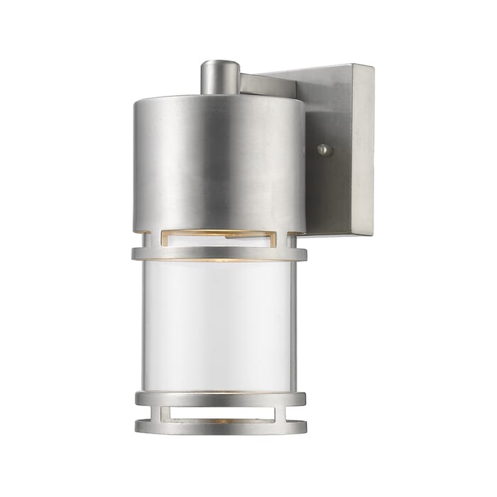 Z-Lite Luminata 1-Light Outdoor Wall Sconce In Brushed Aluminum Z-Lite Luminata 1-Light Outdoor Wall Sconce In Brushed Aluminum