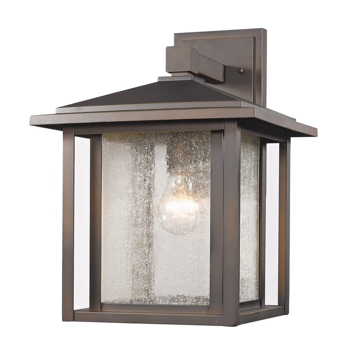 Z-Lite Aspen 1-Light Outdoor Wall Sconce In Oil Rubbed Bronze Z-Lite Aspen 1-Light Outdoor Wall Sconce In Oil Rubbed Bronze