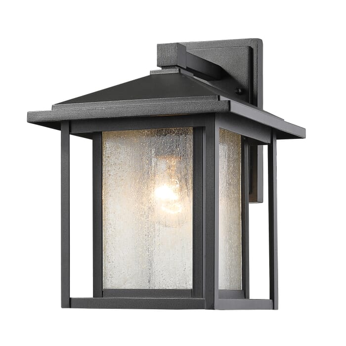 Z-Lite Aspen 1-Light Outdoor Wall Sconce In Black Z-Lite Aspen 1-Light Outdoor Wall Sconce In Black