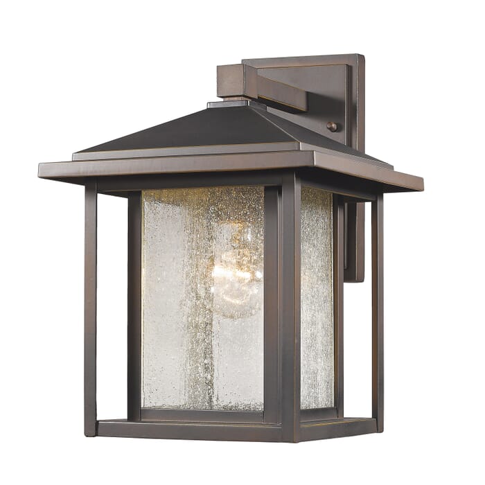 Z-Lite Aspen 1-Light Outdoor Wall Sconce In Oil Rubbed Bronze Z-Lite Aspen 1-Light Outdoor Wall Sconce In Oil Rubbed Bronze