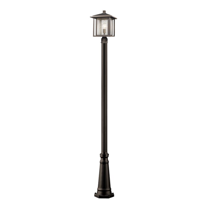 Z-Lite Aspen 1-Light Outdoor Post Mounted Fixture Light In Oil Rubbed Bronze Z-Lite Aspen 1-Light Outdoor Post Mounted Fixture Light In Oil Rubbed Bronze