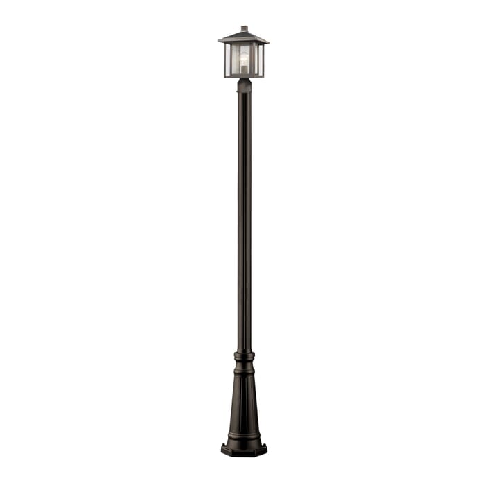 Z-Lite Aspen 1-Light Outdoor Post Mounted Fixture Light In Oil Rubbed Bronze Z-Lite Aspen 1-Light Outdoor Post Mounted Fixture Light In Oil Rubbed Bronze