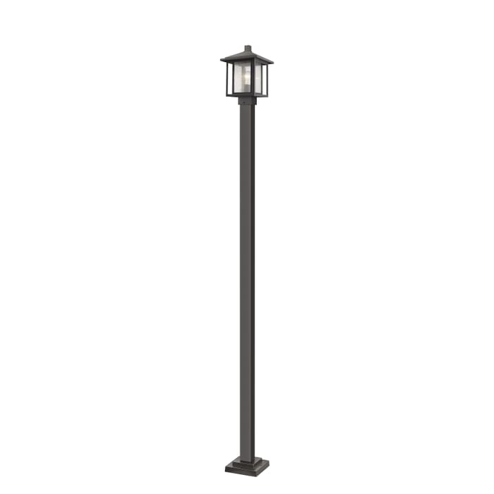 Z-Lite Aspen 1-Light Outdoor Post Mounted Fixture Light In Oil Rubbed Bronze Z-Lite Aspen 1-Light Outdoor Post Mounted Fixture Light In Oil Rubbed Bronze