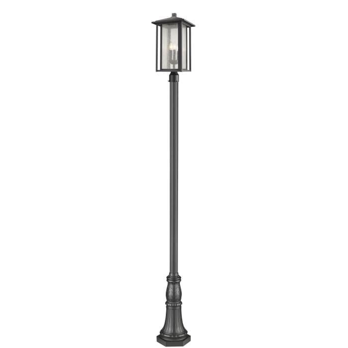 Z-Lite Aspen 3-Light Outdoor Post Mounted Fixture Light In Black Z-Lite Aspen 3-Light Outdoor Post Mounted Fixture Light In Black
