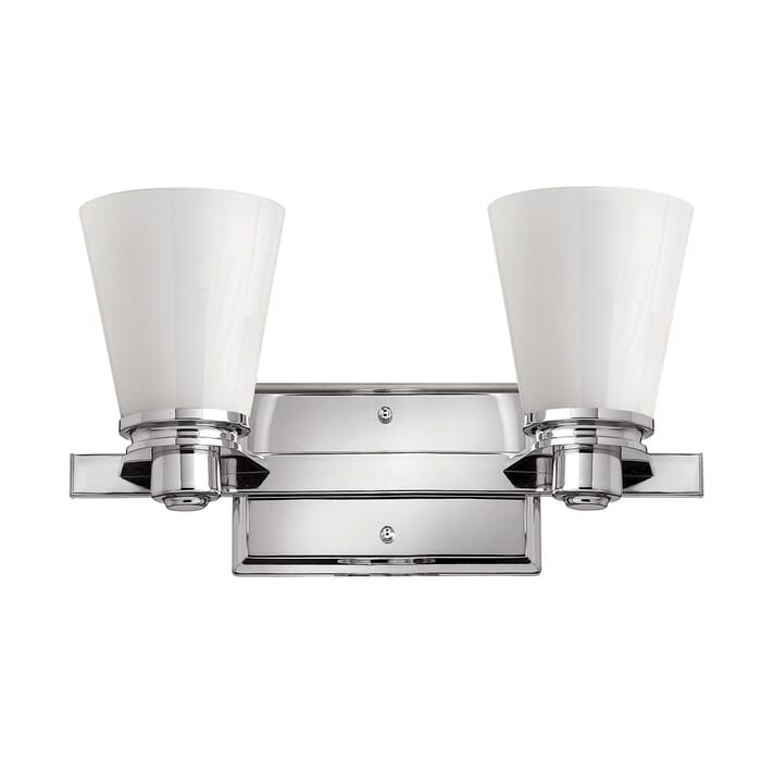 Hinkley Avon 2-Light Bathroom Vanity Light in Chrome Hinkley Avon 2-Light Bathroom Vanity Light in Chrome