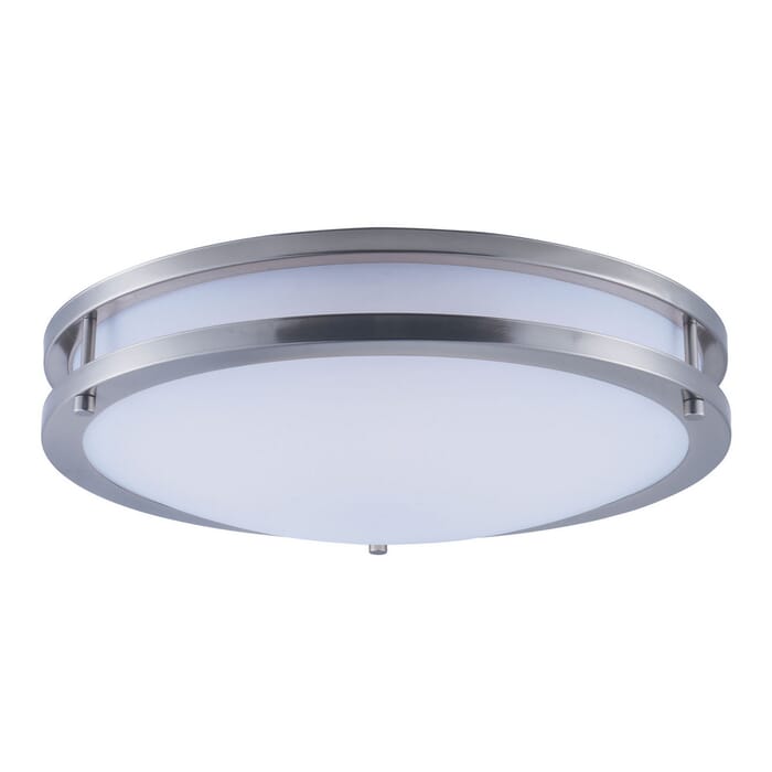 Maxim Lighting Linear 16" LED White Flush Mount in Satin Nickel Maxim Lighting Linear 16" LED White Flush Mount in Satin Nickel