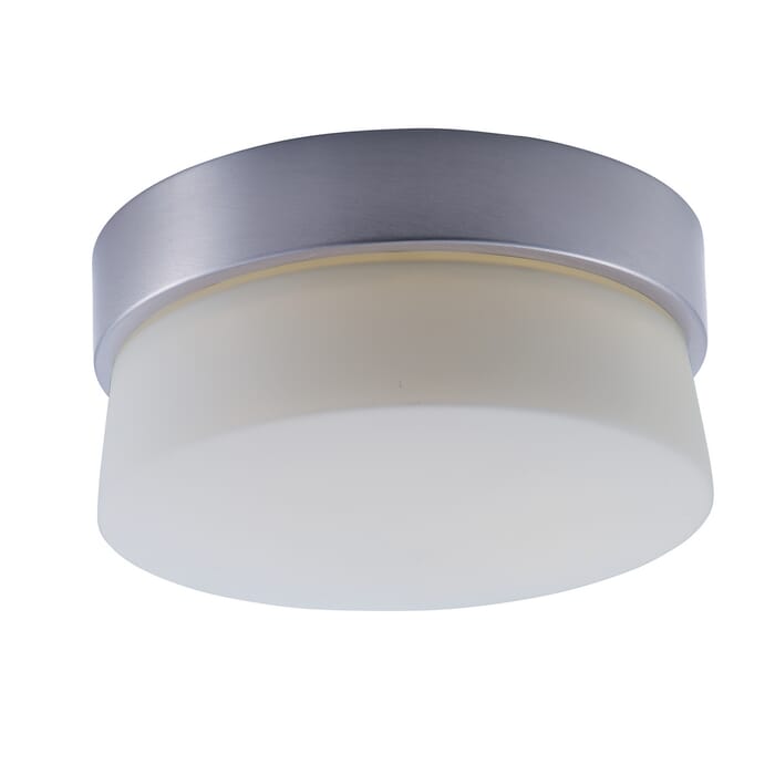 Maxim Lighting Flux 7" Satin White Flush Mount in Satin Silver Maxim Lighting Flux 7" Satin White Flush Mount in Satin Silver