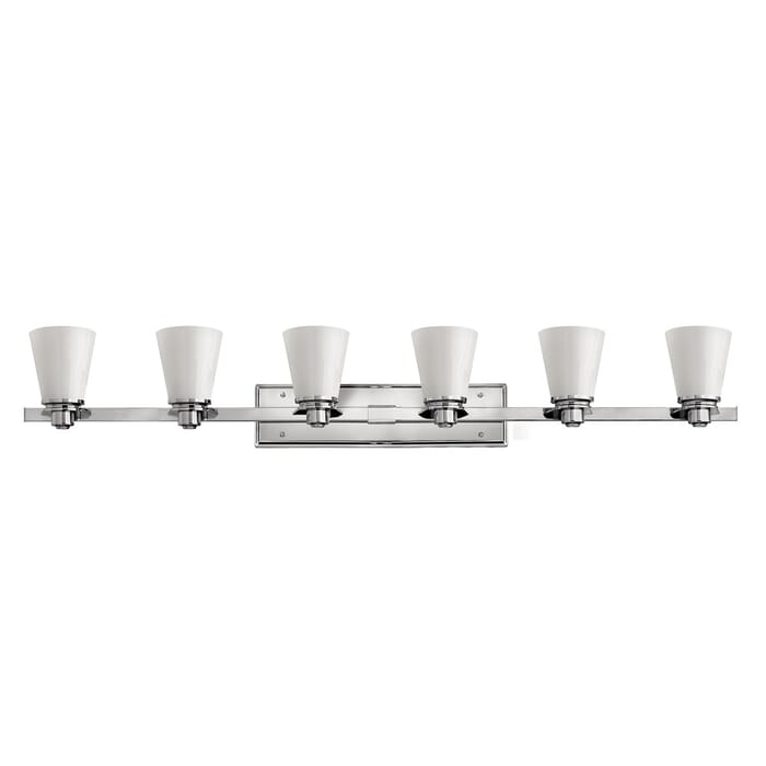 Hinkley Avon 6-Light Bathroom Vanity Light in Chrome Hinkley Avon 6-Light Bathroom Vanity Light in Chrome