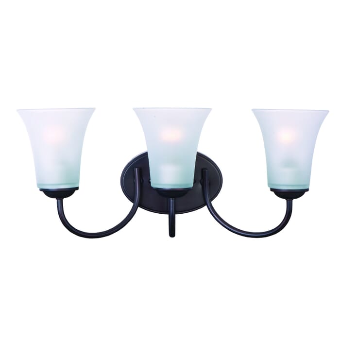 Logan 3-Light Bathroom Vanity Light in Oil Rubbed Bronze Logan 3-Light Bathroom Vanity Light in Oil Rubbed Bronze