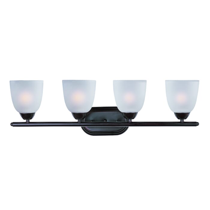 Axis 4-Light Bathroom Vanity Light in Oil Rubbed Bronze Axis 4-Light Bathroom Vanity Light in Oil Rubbed Bronze