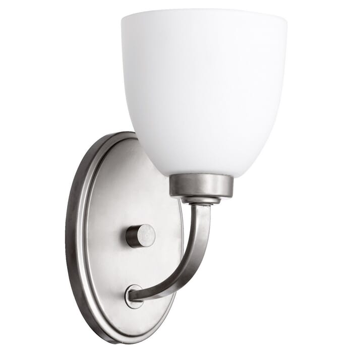 Quorum Reyes 10" Wall Sconce in Classic Nickel Quorum Reyes 10" Wall Sconce in Classic Nickel