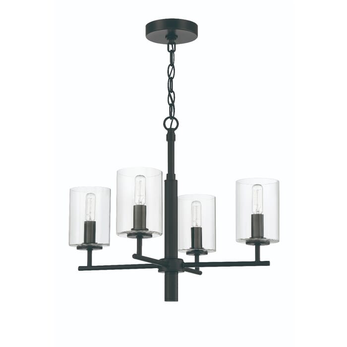 Craftmade Hailie 4-Light Chandelier in Flat Black Craftmade Hailie 4-Light Chandelier in Flat Black