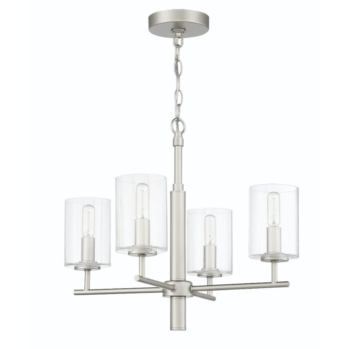 Craftmade Hailie 4-Light Chandelier in Satin Nickel Craftmade Hailie 4-Light Chandelier in Satin Nickel