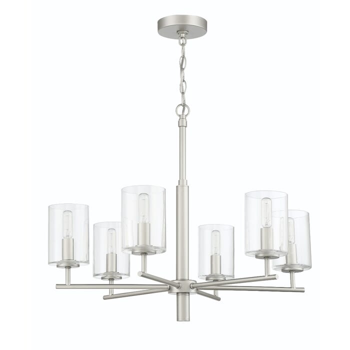 Craftmade Hailie 6-Light Chandelier in Satin Nickel Craftmade Hailie 6-Light Chandelier in Satin Nickel