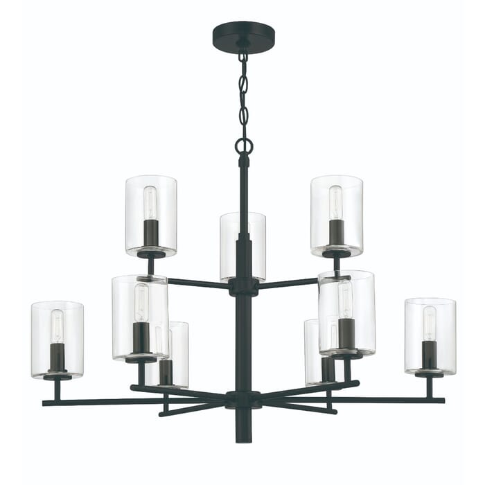 Craftmade Hailie 9-Light Chandelier in Flat Black Craftmade Hailie 9-Light Chandelier in Flat Black