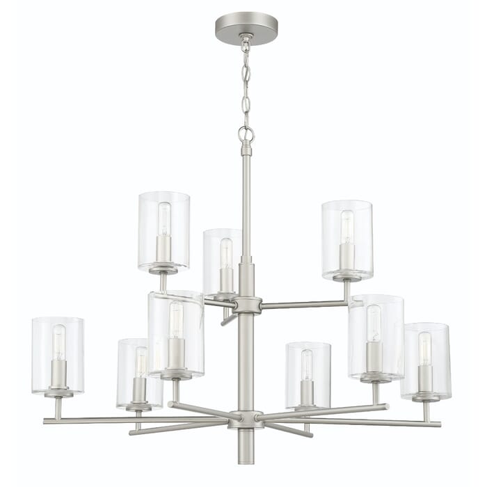 Craftmade Hailie 9-Light Chandelier in Satin Nickel Craftmade Hailie 9-Light Chandelier in Satin Nickel