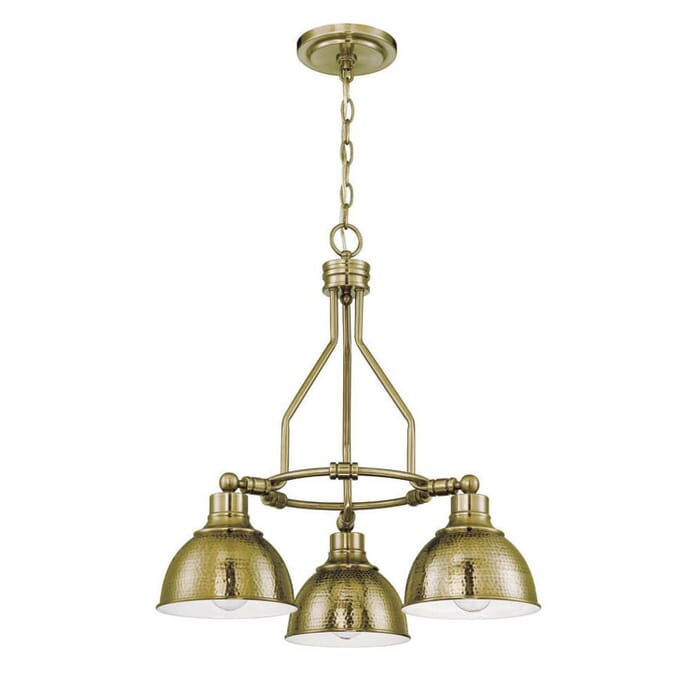 Timarron 3-Light Chandelier in Legacy Brass Timarron 3-Light Chandelier in Legacy Brass