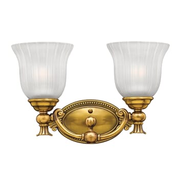 Hinkley Francoise 2-Light Bathroom Vanity Light in Burnished Brass