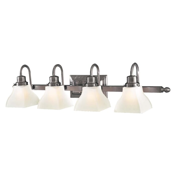 Minka Lavery Mission Ridge 4-Light Bathroom Vanity Light in Brushed Nickel Minka Lavery Mission Ridge 4-Light Bathroom Vanity Light in Brushed Nickel