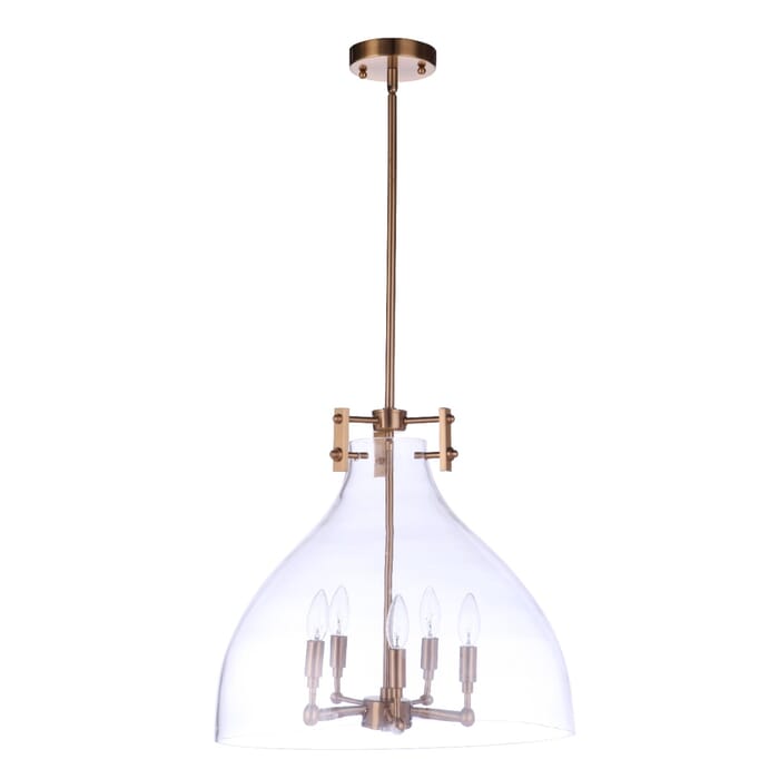 Craftmade Chardonnay 5-Light Pendant Light in Brushed Polished Nickel Craftmade Chardonnay 5-Light Pendant Light in Brushed Polished Nickel