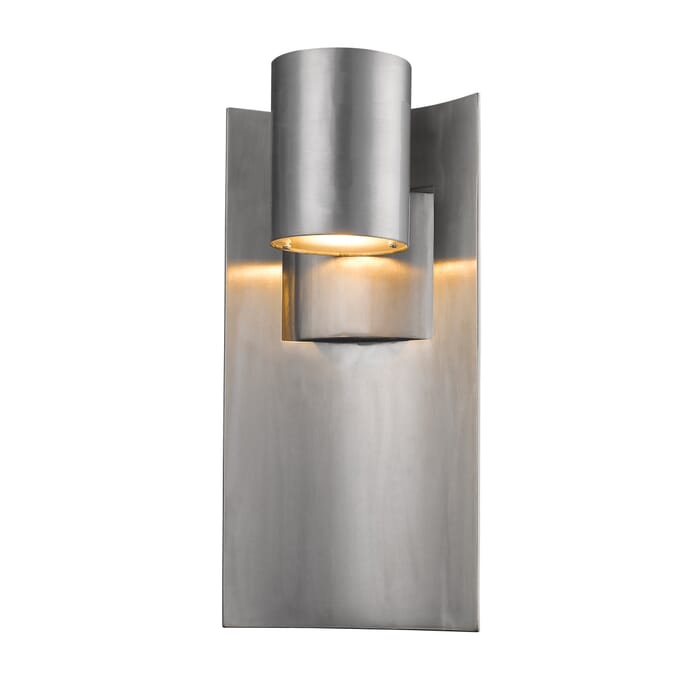 Z-Lite Amador 1-Light Outdoor Wall Sconce In Silver Z-Lite Amador 1-Light Outdoor Wall Sconce In Silver